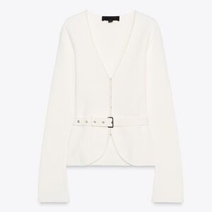 Zara Plain Knit Cardigan with Belt